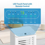 10000 BTU Portable Air Conditioners, 3 in 1 Cools 600 Sq.Ft, Quiet AC with Fan & Dehumidifier, LED Display, Remote & 24H Timer, for Bedroom/Dorms/Apartments, Window Kit Included