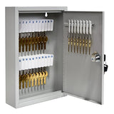 30 Key Cabinet - Dual Lock Control Key Box - Welded 22 Gauge Steel Construction - Scratch Resistant