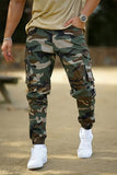 GINGTTO Mens Camo Pants Cargo Slim Fit Stretch Camouflage Pants for Men Skinny Elastic Waist Heavy Weight 30