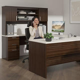 Hutch, and Keyboard Tray, Executive Workstation for Home or Professional Office, 65 Inches