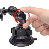 UAYESOK Heavy Duty Walkie-talkie Car Mount & Speaker Mic Vehicle Holder (Vacuum Suction Cup, Windshield Dashboard Mounting) For HT, 2 way radio, Scanner