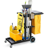 Cleaning Caddy with Wheels, for Housekeeping, Janitor, Custodian, House Keeping, Maintenance, Rolling Supply Organizer