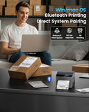 2026 Upgraded Thermal Label Printer with Built-in Paper Bin, Thermal Printers for Small Business & Shipping Packages, Compatible with Amazon