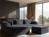 108" Oversized Cloud Sectional Couch, Comfort U Shaped Boneless Couch for Living Room
