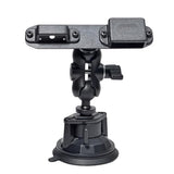 UAYESOK Heavy Duty Walkie-talkie Car Mount & Speaker Mic Vehicle Holder (Vacuum Suction Cup, Windshield Dashboard Mounting) For HT, 2 way radio, Scanner