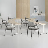 CLATINA Waiting Room Guest Chair with Bonded Leather Padded Arm Rest