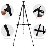 Art Easel Stand for Painting Canvases - 66-Inch Adjustable Metal for Adults Tabletop & Outdoor Use