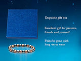 Woman Copper Bracelets Hematite Magnet Bracelet for Woman Man, Womens Copper Bracelets for Pain Relief, Valentine's Day Aniversary Gift Health Gift for Family Pulsera Magnetica Hombre For Mom, 2 Pack