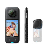Insta360 X3 Get-Set Bundle - 360 Action Camera with 5.7K 360 Active HDR Video, 4K Single-Lens Camera, Waterproof, FlowState Stabilization, 2.29" Touchscreen, AI Editing, for Motorcycle