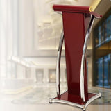 Podium Solid podiums Heavy-Duty Podium Curved Portable Lecterns Meticulously Designed Podium Stand Standing Reception Desk