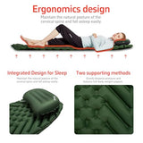 BUERTS Camping Sleeping mat and Inflatable Pillow - Set, Portable, Ultra-Light, Thickened, Quick to inflate in 30s, can be Spliced. Suitable for Backpacking, Hiking, Camping and Other Scenes