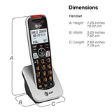 3-Handset Cordless Phone for Home with Answering Machine, Call Blocking, Caller ID Announcer, Audio Assist, Silver/Black AT&T