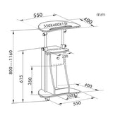 Lecterns Podium Stand Luxury Lecterns Adjustable and Movable Podium Stand with Drawers
