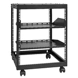 VEVOR 12U Open Frame Server Rack, 23-40 in Adjustable Depth, Free Standing or Wall Mount Network Server Rack, 4 Post AV Rack with Casters, Holds All Your Networking IT Equipment AV Gear Router Modem