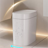 BXFIRS Intelligent Garbage Bin Made of ABS Material for Household Kitchen Bathroom Living Room Trash Cans(29.5 * 28.3 * 18cm)