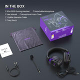 Headset with Microphone for PC, PS4,PS5, Xbox - Detachable Noise Canceling Mic, 3D Surround Sound