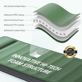 Elegear CumbreX™ Air & Foam Self Inflating Sleeping Pad, Built-in Electric Pump 4" Ultra-Thick Memory Foam Camping Mattress with Pillow Camping Pad 4-Season R-value 9.5 Camp Mat for Traveling - Single