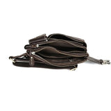 Men's Vintage Leather Multi layered Waist Bag with Large Capacity Multiple Layers(Style1)