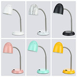 Eye-Caring Table Lamp of Simple Designs Home E26 Led Screw Basic Metal Desk Lamp with Flexible Gooseneck Hose Neck, On/Off Switch(Yellow)