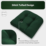 HOMELYSIAN 19x19 Outdoor Chair Cushions Set of 4, Tufted Wicker Patio