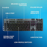 Logitech G915 X Lightspeed Low-Profile Wireless Gaming Keyboard, Double-Shot PBT Keycaps, Fully Programmable Keys, RGB Backlighting
