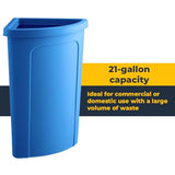 10 pcs 21 Gallon Corner Kitchen Waste Bin with Lid, Commercial Heavy-Duty Trash Can