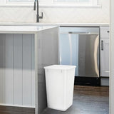 Recycle Waste Garbage Container for Kitchen Cabinet Pullouts, White, RV-35-11-2 - Large Plastic Bins for Home and Office