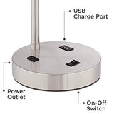 360 Lighting Colby Modern Desk Table Lamps 21" High Set of 2 with Hotel Style USB and AC
