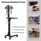 Yescom Rolling TV Stand Mobile TV Laptop Cart for 32" to 65" LCD LED Screen TVs Office Lecture