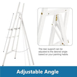 Frame Wooden Display Easel - Adjustable Lyre Beechwood Studio Easel Stand Holding Canvas Up to 90", Inclinable