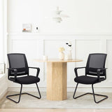 Office Guest Chair with Lumbar Support and Mid Back Mesh Space Air Grid Series for Reception