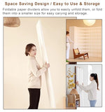 This Portable Folding Privacy Screen 197x17x110in Temporary Room Divider