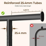 HYSEYY Clothes Rack, Clothing Rack for Hanging Clothes, Rolling Garment Rack Sturdy Coat Rack Portable Wardrobe Rack Metal Closet Rack, Black