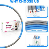 NEOWEEK 2lb Exercise Hoops for Adults, Adjustable Hoola Weighted Hoop, Detachable Section Soft Fitness Hoop for Weight Loss, Fat Burning, Home Gym Core Workout