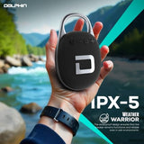 Dolphin Waterproof Clip-On Bluetooth Speaker – Portable & Rechargeable, Perfect for Hiking, Travel, Beach, Pool, and Outdoor Adventures (Black)