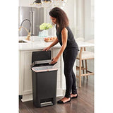 Step-On Trash Can for Home and Kitchen, 13 Gallon, Stainless Steel Lid Charcoal, for Home/Kitchen/Hotel/Lobby/Office Rubbermaid