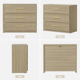 SICOTAS Oversized Nightstands Set of 3 for Bedroom - Storage Bedside Table
