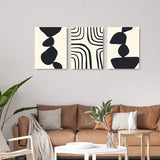 daktenn Black and White Abstract wall art Abstract Geometric Prints Boho Wall Art Set of 3 Matisse Wall Art Minimalist Artwork for Bathroom Bedroom Living Room 12"x16"x3 Panels