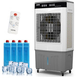 GarveeTech Evaporative Air Cooler with Remote & Timer, 3500 CFM Portable Swamp Cooler Fan with 8.4 Gal Water Tank, 3 Speeds, 120° Oscillation, Blows Cold Air for Home Office Workshop Garage