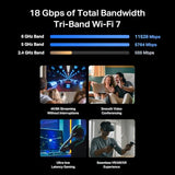 TP-Link Tri-Band BE18000 WiFi 7 Router, Archer BE770
