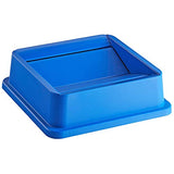 PRO&Family Set of 10! 140 Qt. / 35 Gallon / 132 Liters Blue Square Recycle Bin