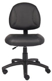 Boss Office Products Posture Task Chair Without Arms in Black, Low-Back (B305)