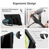 Drawing Tablet with Screen XPPen Artist 22R pro Computer Graphics Tablet 120% sRGB with Battery