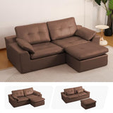 86.6" Sectional Couches for Living Room, 3 in 1 L-Shaped Couch Bed