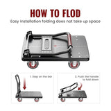Upgraded Foldable Push Cart Dolly,560 lbs. Capacity Moving Platform Hand Truck