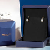 Gem Stone King 0.20-1.50 Cttw 14K Yellow Gold Round Lab Grown Diamond Leverback Dangle Earrings
