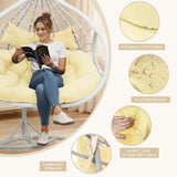lihtsofty Double Egg Chair Cushion Replacement 55x35in -Thickened Waterproof Removable Double Hanging Egg Chair Cushions