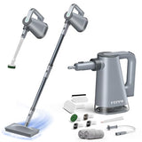 FEPPO Steam Mop & Handheld Steam Cleaner for Home and Floor Cleaning, 15s Heat-Up, 230°F Powerful Steamer with 10in1 Multi-Purpose Attachments for Floor,Hardwood,Tile,Grout,Window,Kitchen,Bath