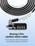Laptop Security Lock | Compatible with All Laptops inc MacBook | 1.7m Anti-Theft Cable