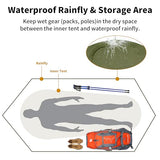TGpao Easy Set Up Ultralight Bivy Tent for Camping, 1 Person Pop Up Backpacking Tent for Camping/bivy/Hiking, Waterproof & Mosquito Proof Outdoor Shelter(Coffee)